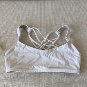 Lululemon Athletica White Strappy Sports Bra
